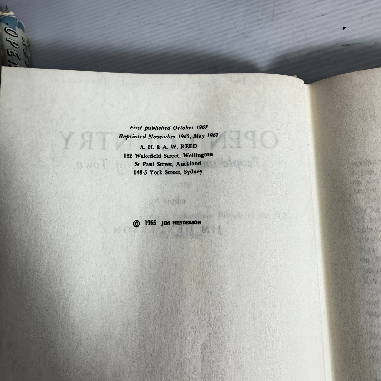 Jim Henderson Vintage Book Bundle x 2 : Open Country (1965) & Return to Open Country (1967) (2923)