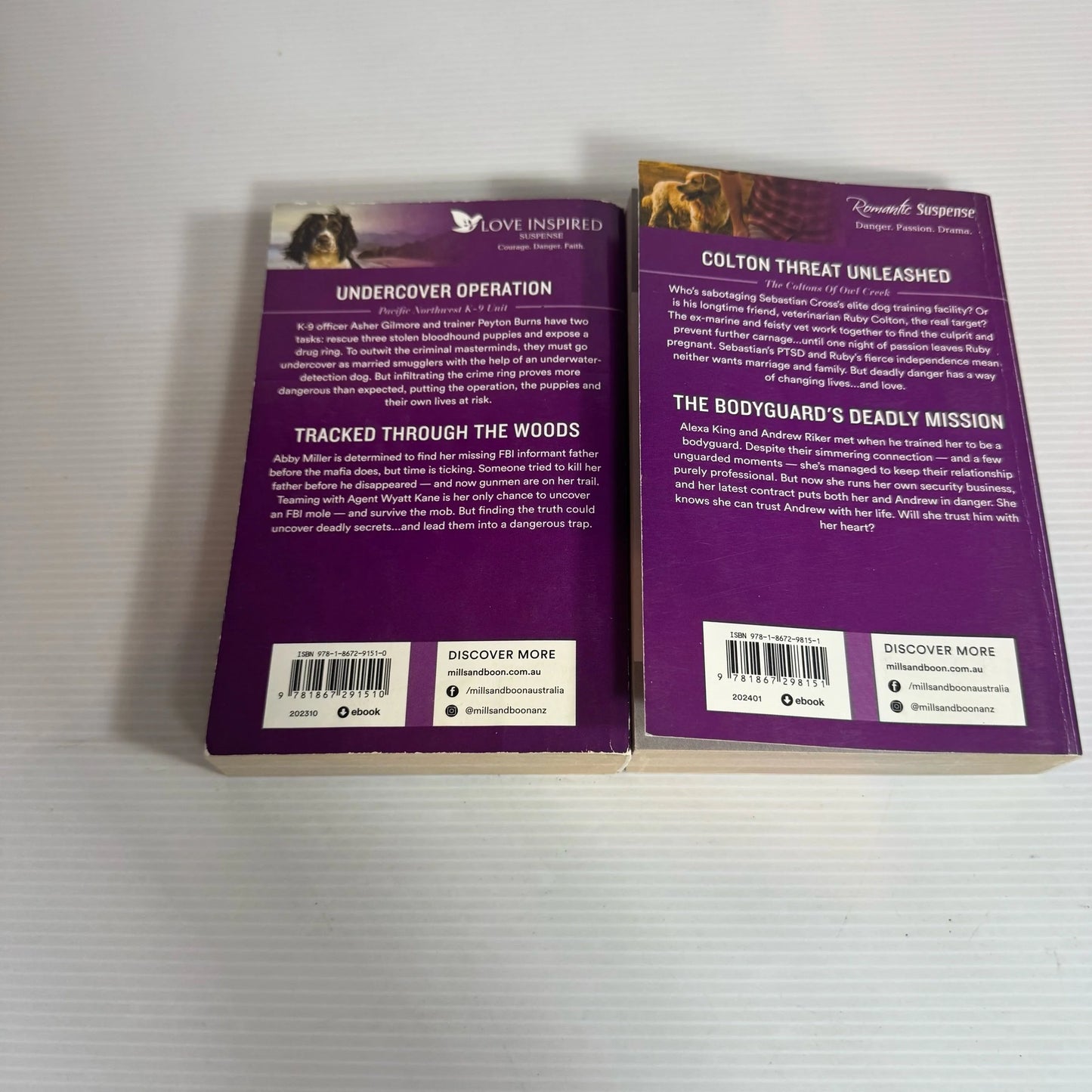 Mills & Boon Romantic Suspense Book Bundle x 2 Books 4 x Stories (2324)