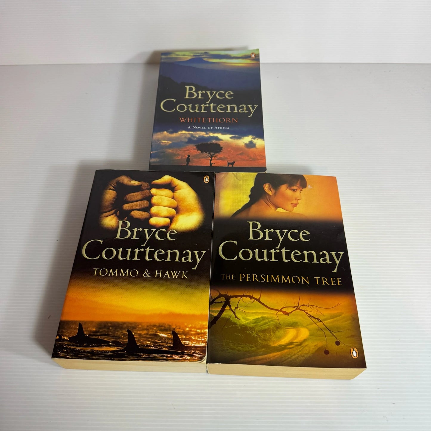 Bryce Courtenay Book Bundle x 3 : Whitethorn, The Persimmon Tree, Tommo & Hawk (2178)