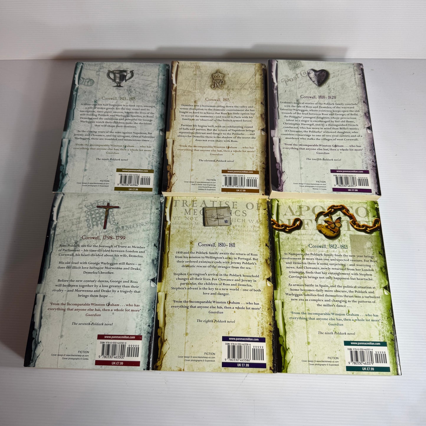 Poldark Final Box Set Book Bundle Collection x 6 Books - Winston Graham (3117)