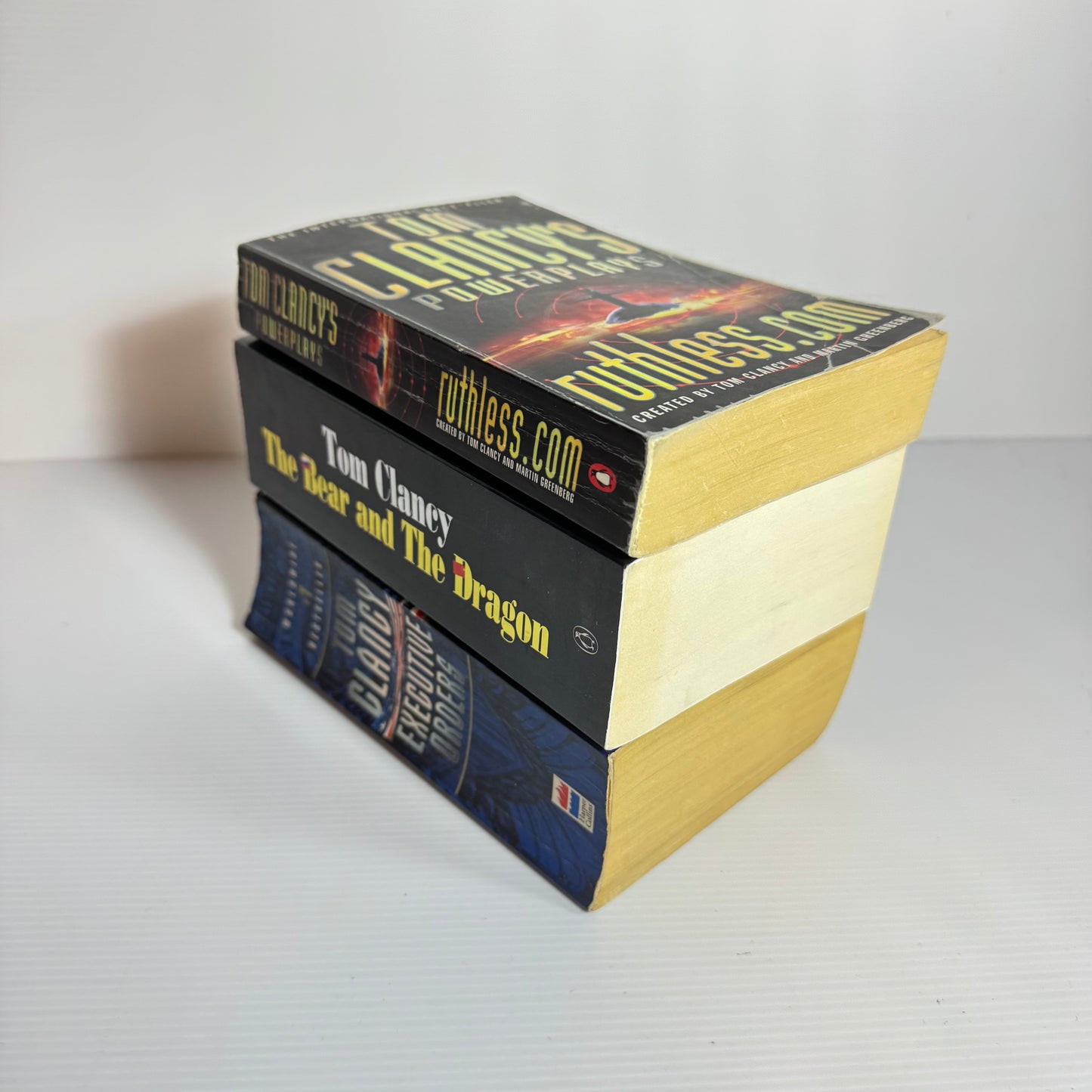 Tom Clancy Book Bundle x 3 : Ruthless.com, The Bear and The Dragon, Executive Orders (3092)
