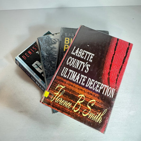 Large Print Crime Book Bundle x 4 : Blood Precious, The Dead Hour, Labette County's Ultimate Deception, Snow Blind(2867)