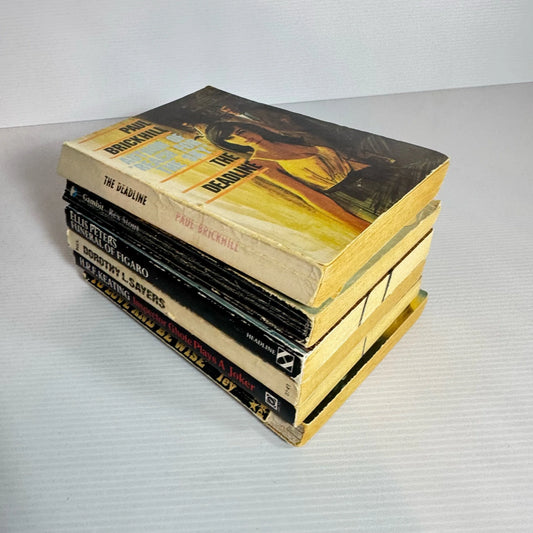 Crime/Mystery Vintage Book Bundle x 6 Books : Mixed Authors (Vintage 1959 - 1989) (2222)