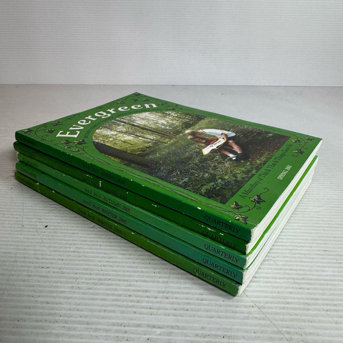 Evergreen Book Bundle X 5 Spring 2001, Summer 2001, Autumn 2001, Winter 2001, Winter 200o/1 (405)