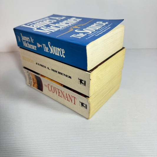 James A. Michener Bundle x 3 : The Source, Mexico, The Covenant (3431)
