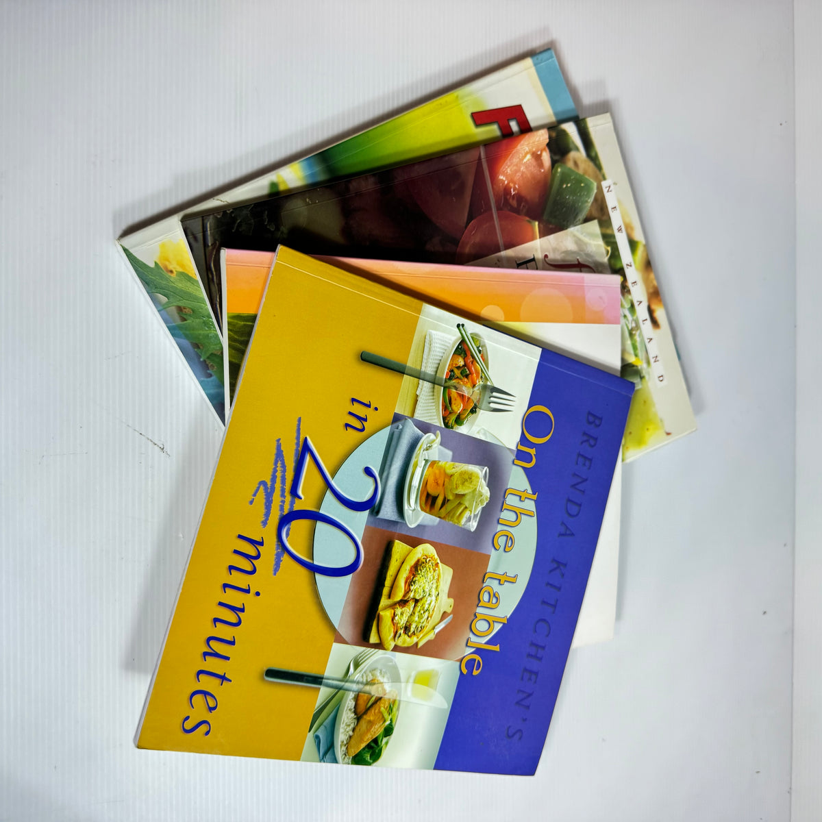 Quick Meals Cookbook Bundle x 4 Books : Food In a Flash, Brenda Kitchen's On The Table in 20 Minutes, Fast Family Food - Deb Crosby, Food In A Minute : Casual Cooking - Allyson Gofton (3307)