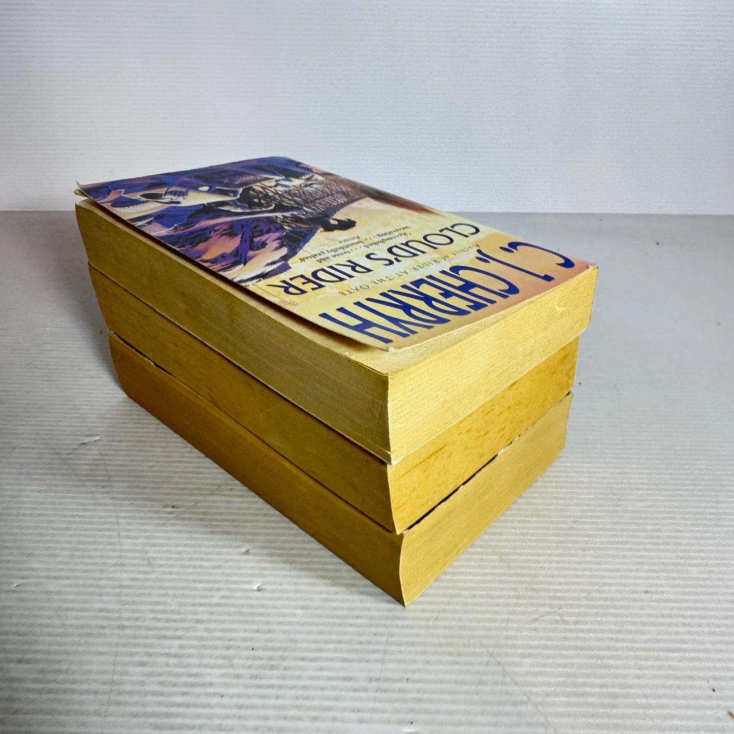 C.J. Cherryh Fantasy Book Bundle x 3 Books : Fortress in the Eye of Time, Finity's End, Cloud's Rider  (2137)