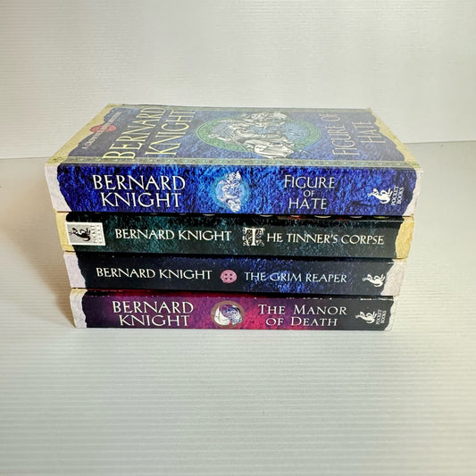 Bernard Knight Book Bundle x 4 Books : Figure of Hate, The Grim Reaper, The Tinner's Corpse, The Manor of Death (2113)