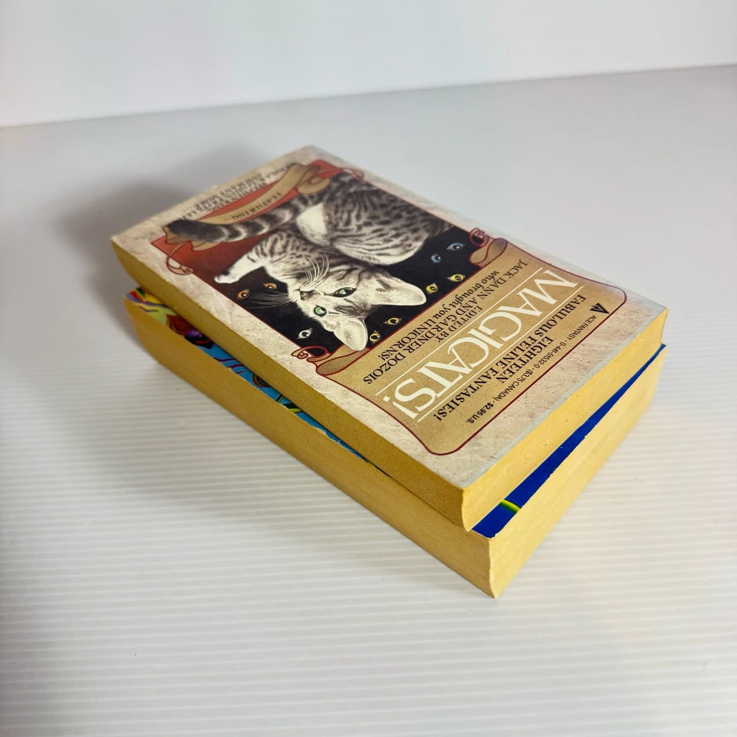 Cat Short Story Book Bundle x 2 Books : Magicats! - edited by Jack Dann and Gardner Dozois & Collected Cat Stories - Stella Whitelaw (2195)