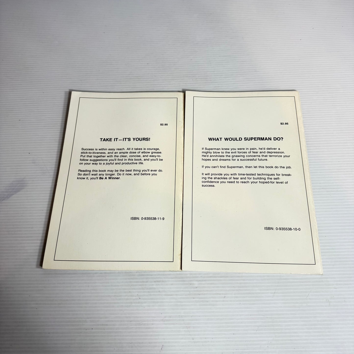 Self Help Book Bundle x 2 : The Do It! Success Series - Be A Winner & Farewell to Fear - James R. Sherman, PhD(2474)