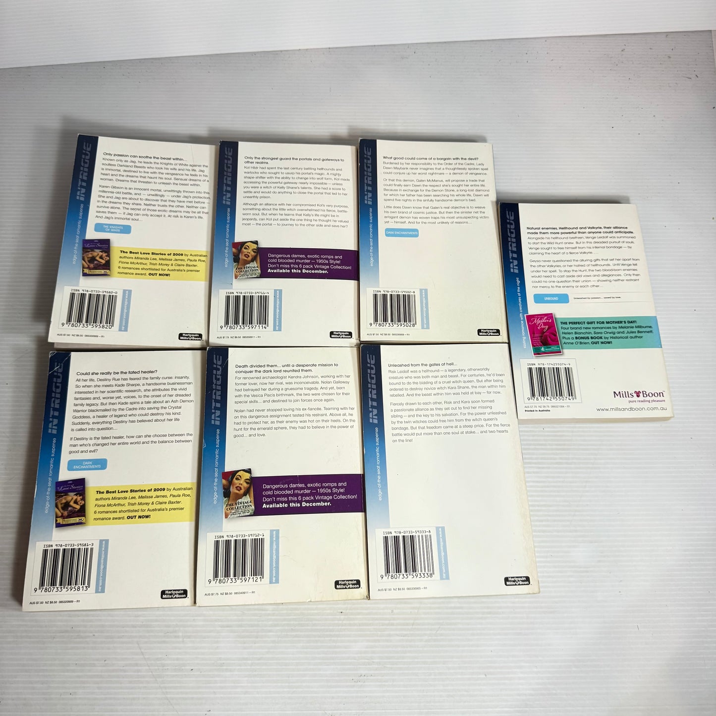 Mills & Boon Nocturne Intrigue Romance Book Bundle x 7 Books (3019)