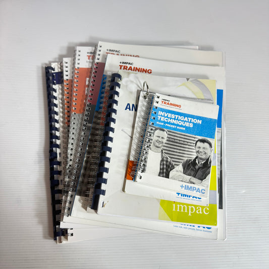 +IMPAC Work Safety Training Workbook/Manual Bundle x 9 Resources (2498)