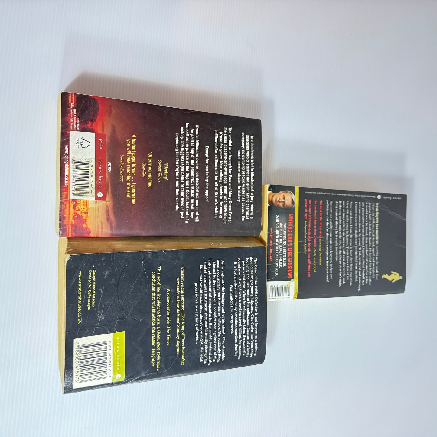 John Grisham Small Paperback Bundle x 3 : The Confession, The Appeal , The King of Torts (3097)