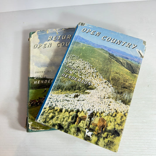 Jim Henderson Vintage Book Bundle x 2 : Open Country (1965) & Return to Open Country (1967)(2921)