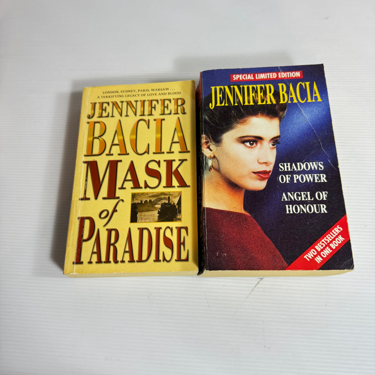 Jenifer Bacia Bundle x 2 Books 3 x Stories : Shadows of Power, Angel of Honour, Mask of Paradise(3354)