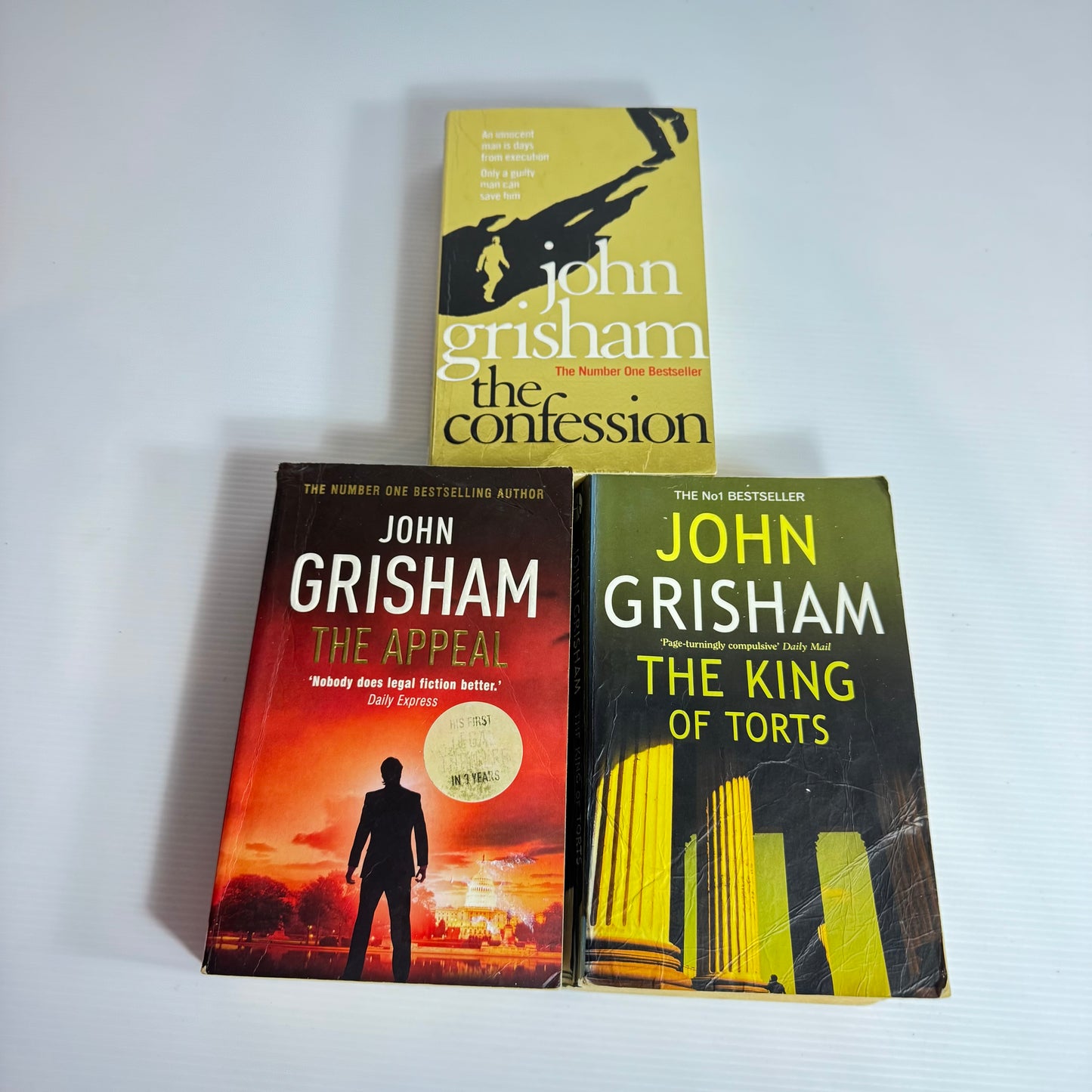 John Grisham Small Paperback Bundle x 3 : The Confession, The Appeal , The King of Torts (3097)