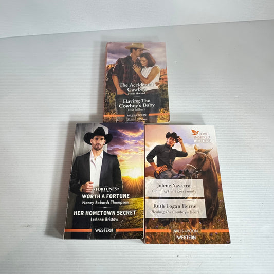 Mills & Boon Western Romance Book Bundle - 3 Books with 6 Stories (2204)