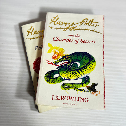 Harry Potter Book Bundle x 2 The Chamber of Secrets & The Philosopher's Stone (2464)