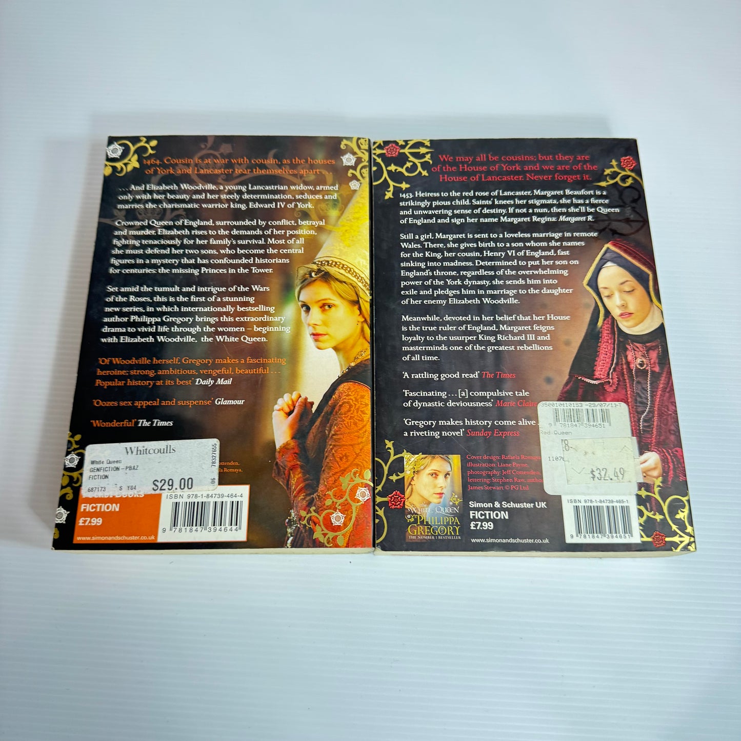 Philippa Gregory Book Bundle x 2 : The Red Queen & The White Queen (3056)