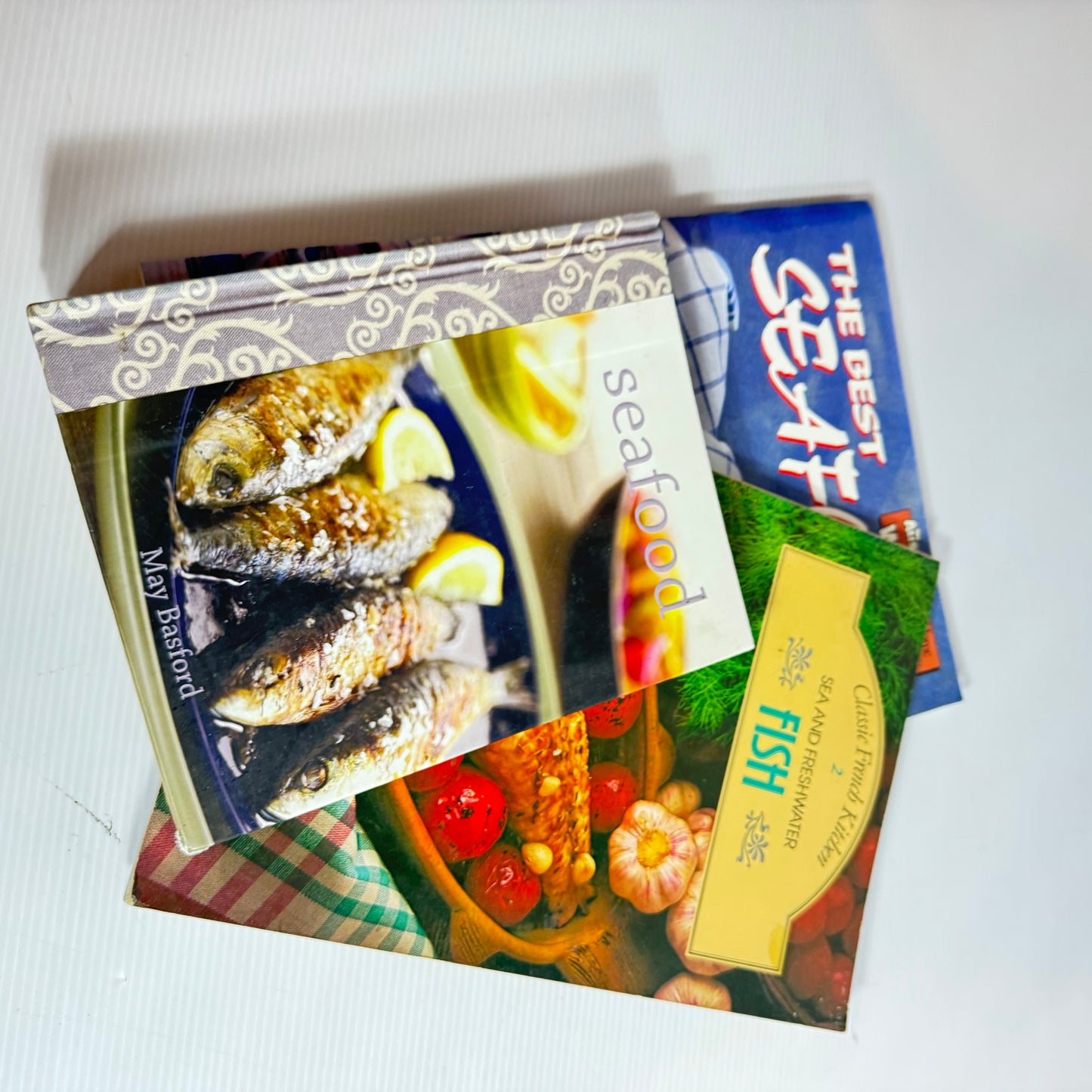 Seafood Cookbook Bundle x 3 : Seafood - May Basford, Sea and Freshwater Fish - Classic French Kitchen, The Australian Women's Weekly - The Best Seafood Recipes (3323)