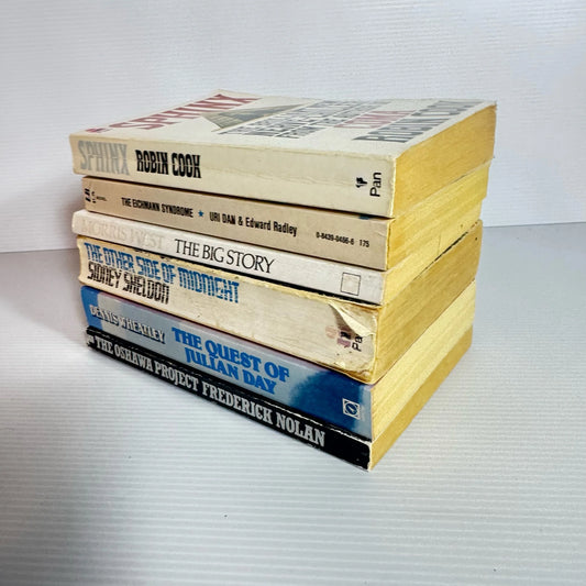 Thriller Book Bundle x 6 Books : Various Authors (Vintage 1976-1989 (2157)