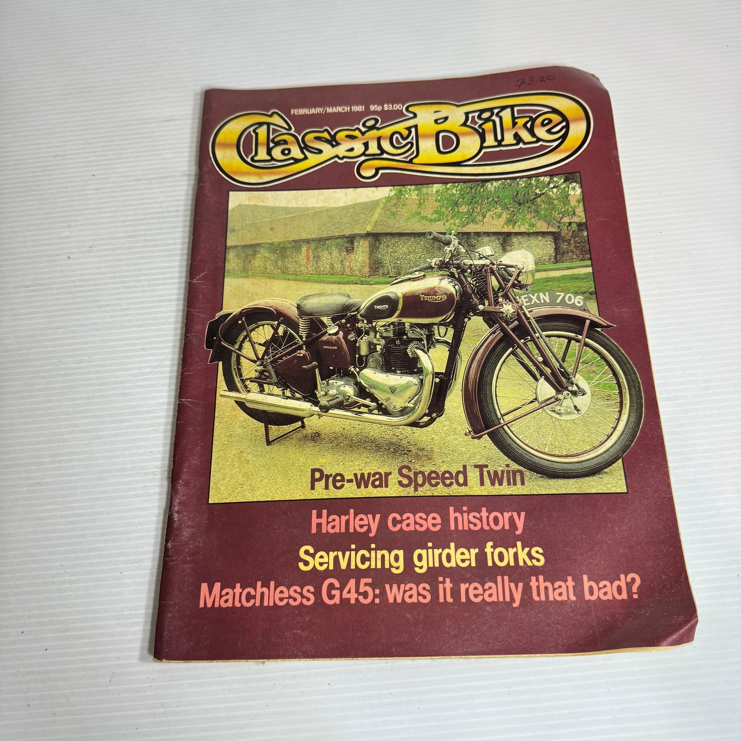 Classic Bike Magazine Book Bundle x 3 : Issues - February/March 1981, July 1981 & April 1982 (Vintage)(2546)