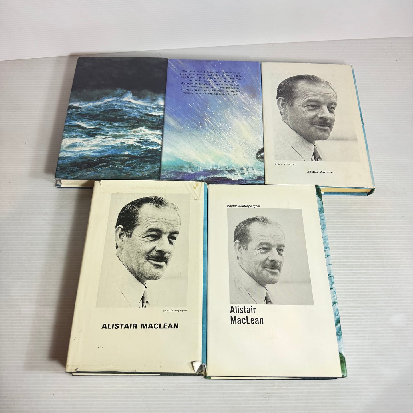 Alistair MacLean Vintage Hardcover Book Bundle x 5 : The Lonely Seas, Santorini, Breakheart Pass, Seawitch, Bear Island (2999)