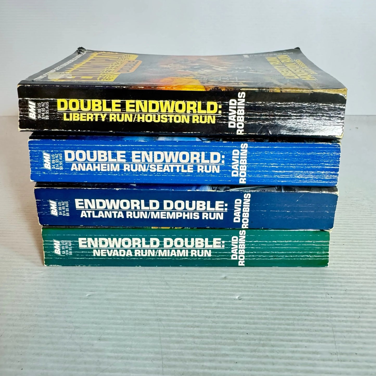 Double Endworld Series - David Robbins Book Bundle x 4 Books 8 Stories (Vintage 1980's) (2092)