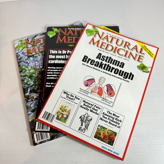The New Zealand Journal of Natural Medicine Magazine Bundle x 3 : Issues 47, 49, 50 (2548)