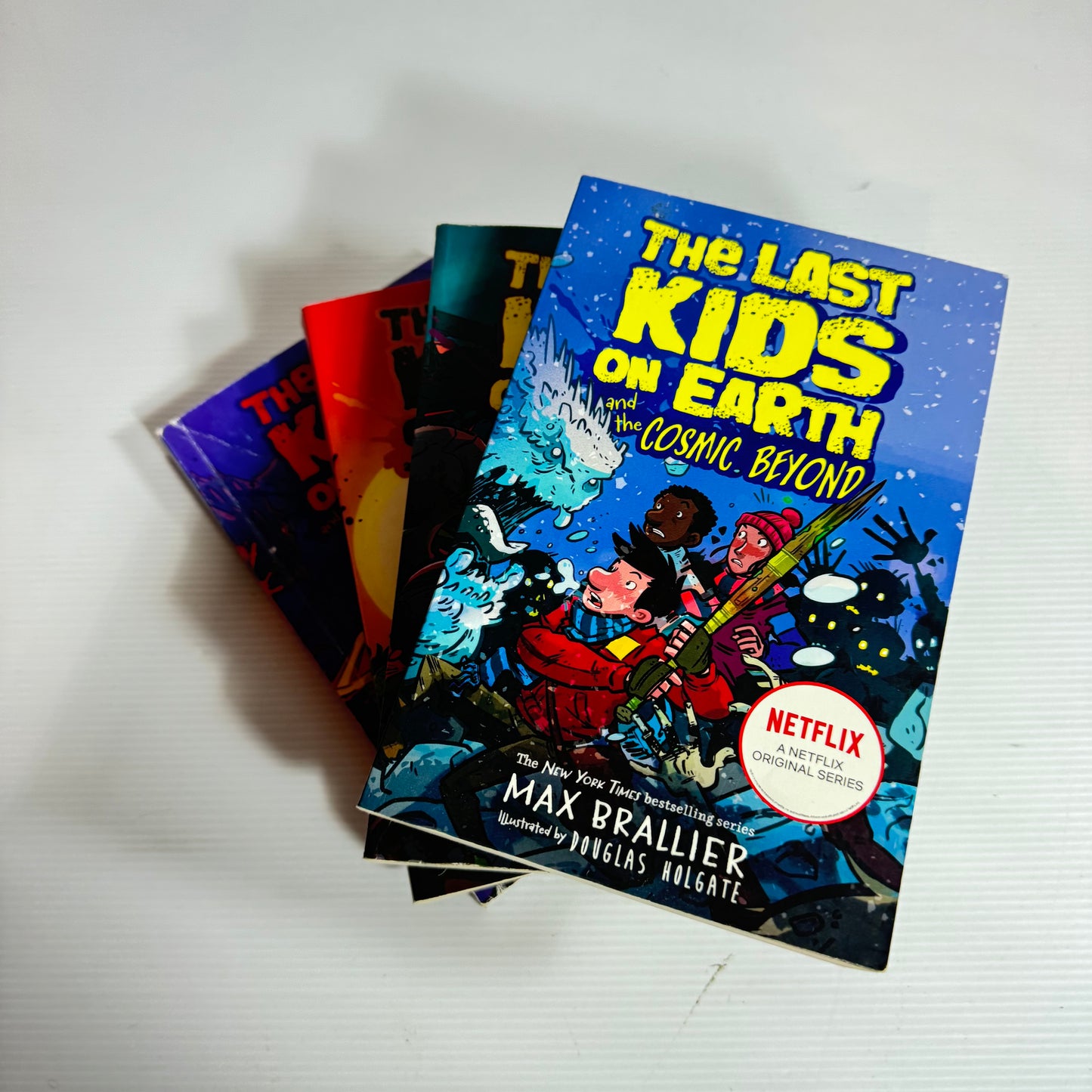The Last Kids On Earth - Max Brallier Book Bundle x 4 Books : Skeleton Road, Cosmic Beyond, Zombie Parade, The Nightmare King(3264)