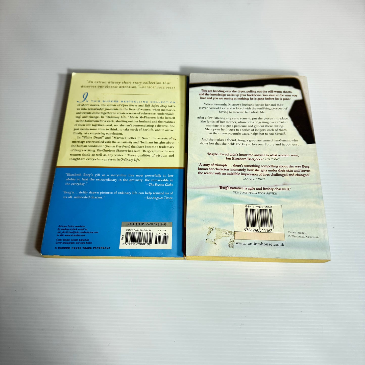 Elizabeth Berg Book Bundle x 2 : Open House & Ordinary Life (3053)