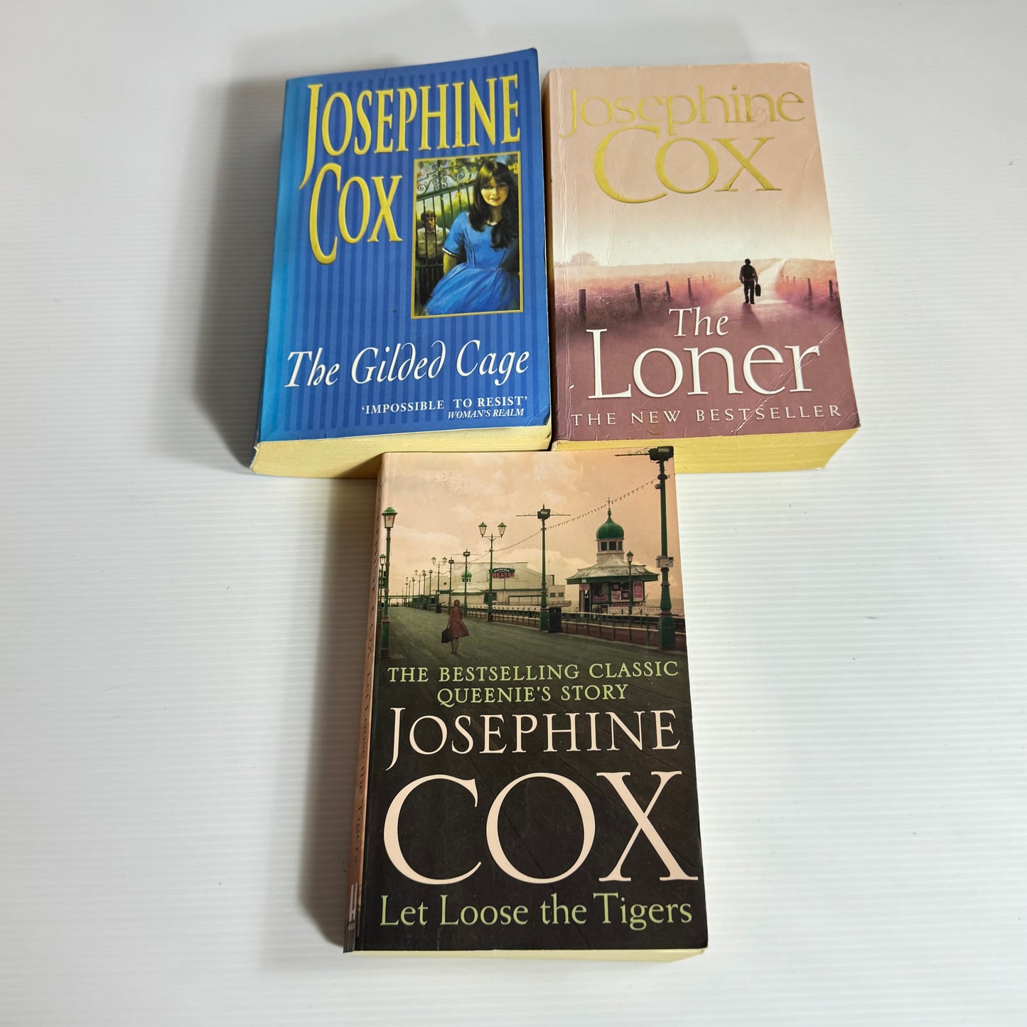 Josephine Cox Book Bundle x 3 Books : Let Loose The Tiger, The Loner, The Gilded Cage (3131)