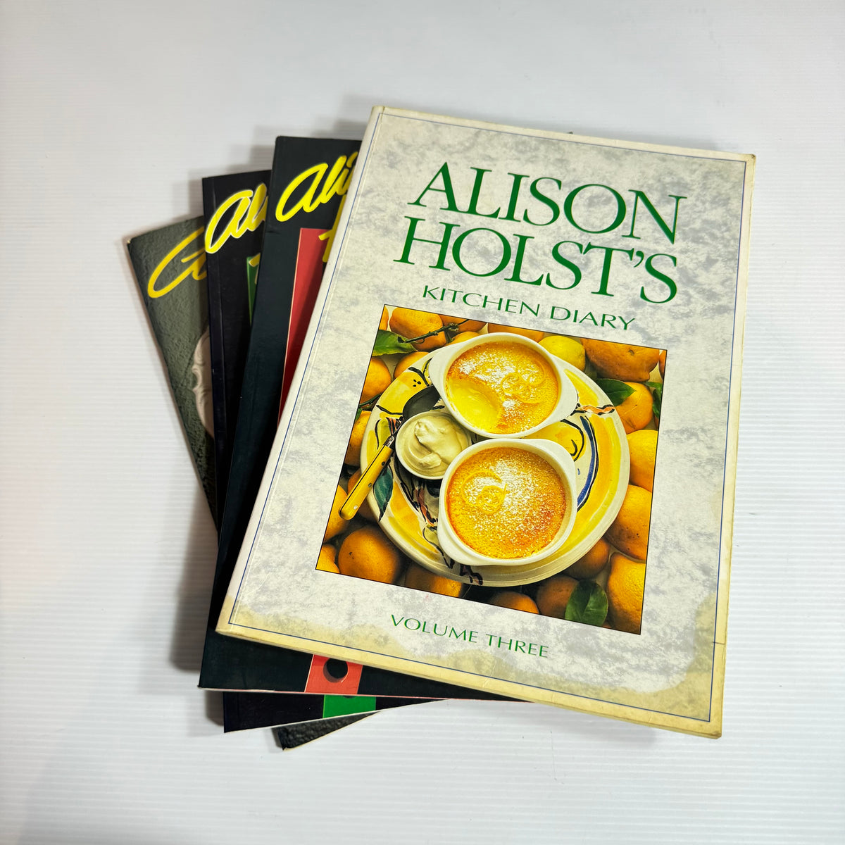 Alison Holst Vintage Cookbook Bundle x 4 : Alison Holst Cooks, Cooking Class I & II, Kitchen Diary Vol. 3(3312)