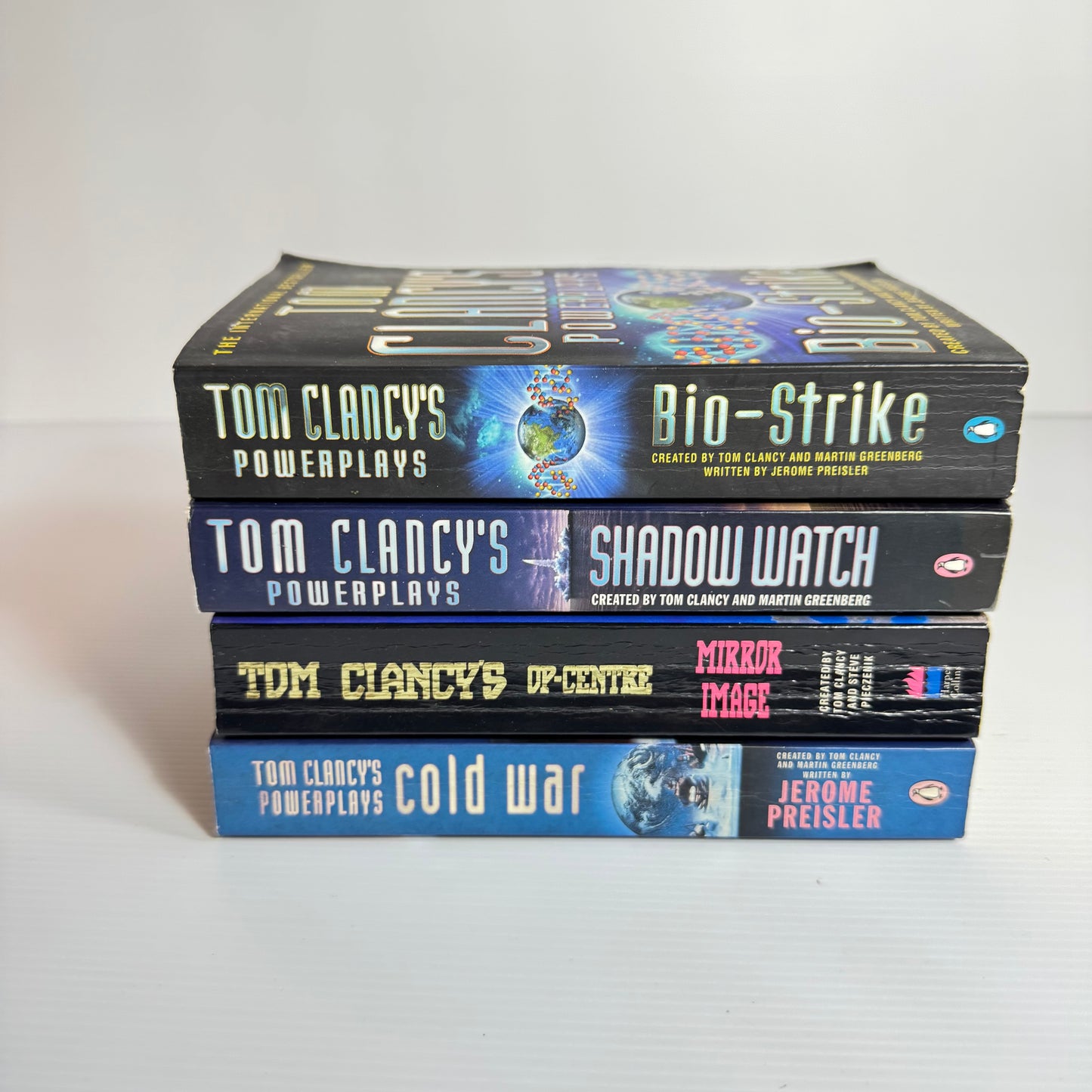 Tom Clancy Book Bundle x 4 : Bio-Strike, Shadow Watch, Cold War,  Mirror Image (3032)