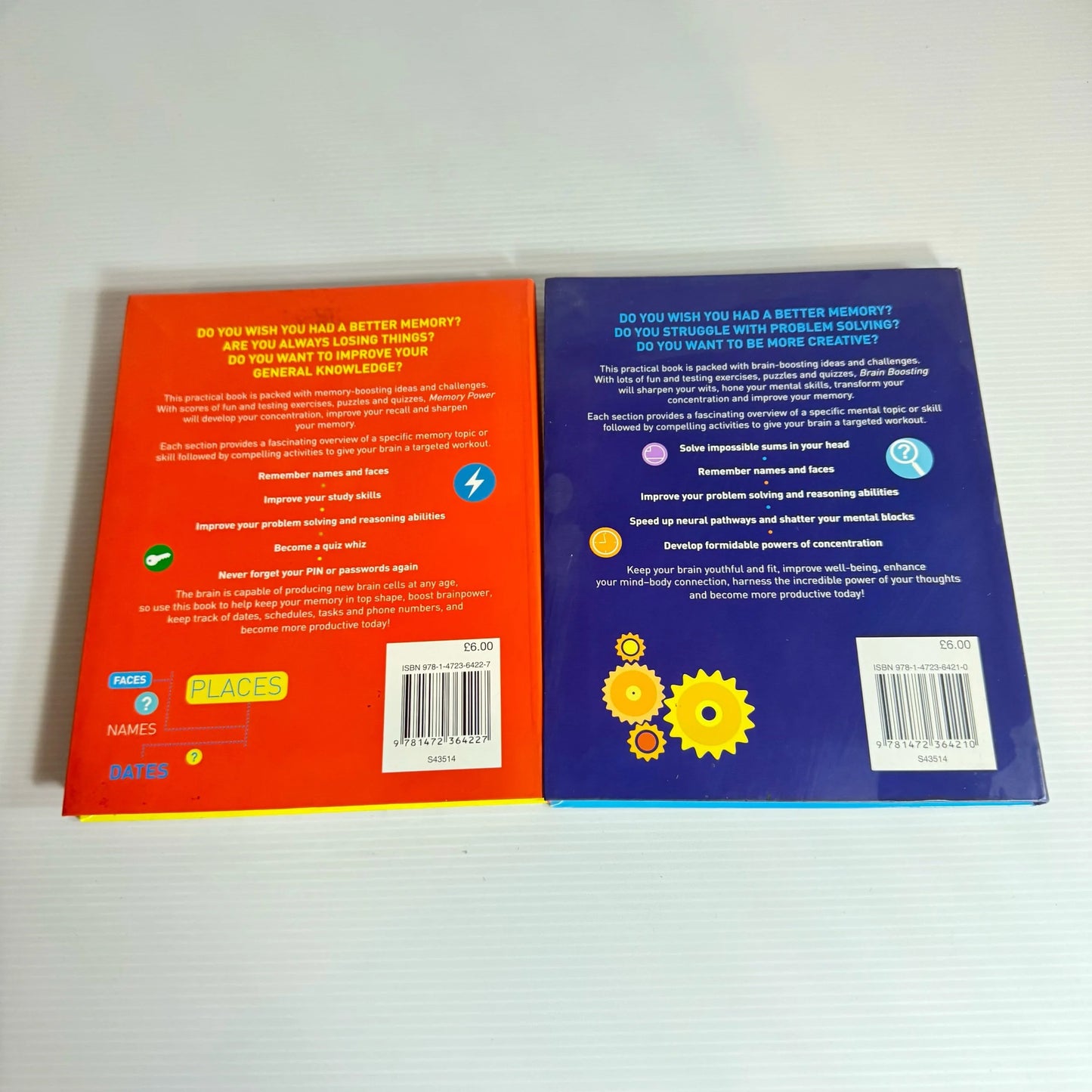 Brain Book Bundle x 2 Books : Memory Power & Brain Boosting