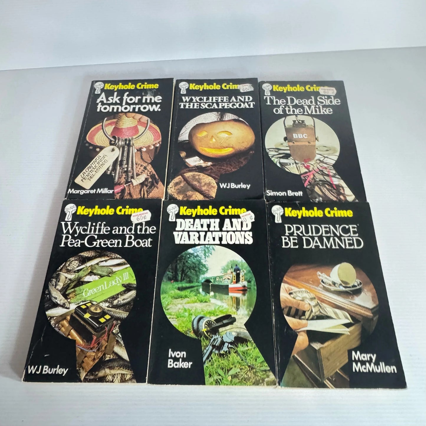 Keyhole Crime Vintage Book Bundle x 6 Books ; Books 11, 13, 19, 21, 26, & 29 in series (Vintage 1980's) (2201)