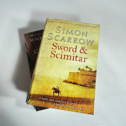 Historical Book Bundle x 2 Books : Sword & Scimitar - Simon Scarrow, The Crimson Petal and the White - Michael Faber (2185)