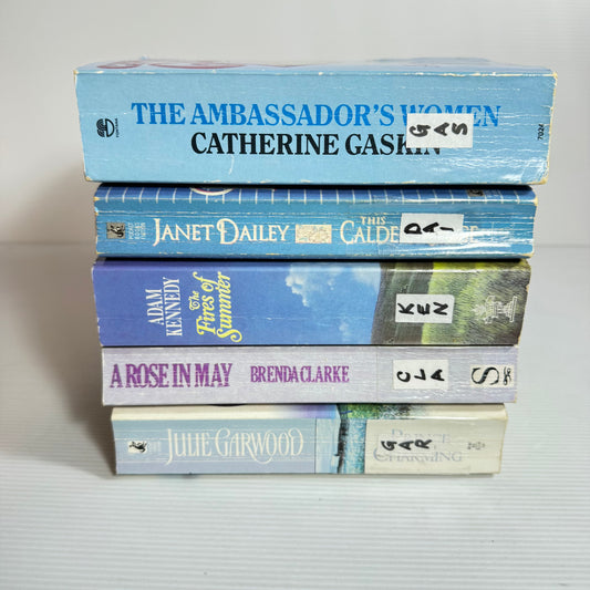 Historical Family Saga Romance Bundle x 5 : the Calder Range - Janet Dailey, The Fires of Summer - Adam Kennedy, The Ambassador's Women - Catherine Gaskin, A Rose In May - Brenda Clarke, Prince Charming - Julie Garwood  (3429)