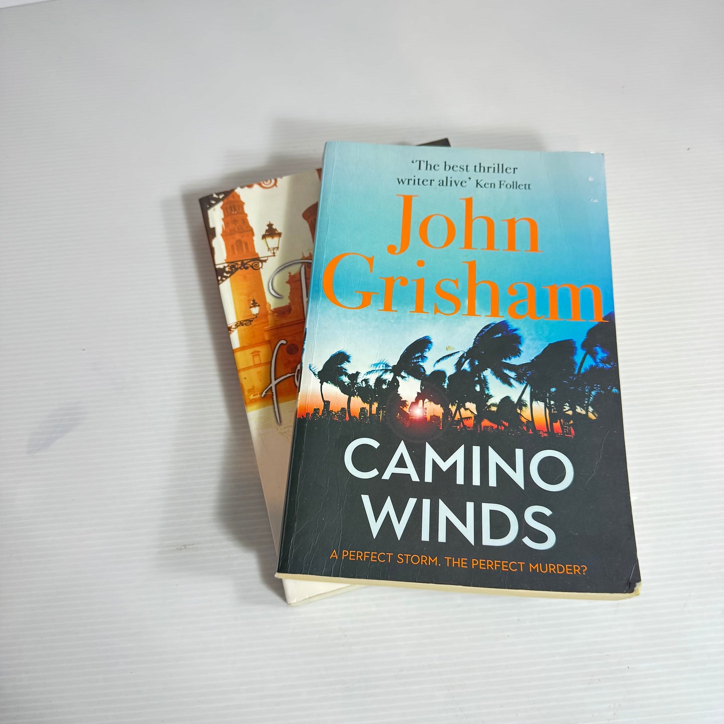 John Grisham Book Bundle x 2 : Playing for Pizza & Camino Winds (2430)