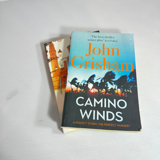 John Grisham Book Bundle x 2 : Playing for Pizza & Camino Winds (2430)
