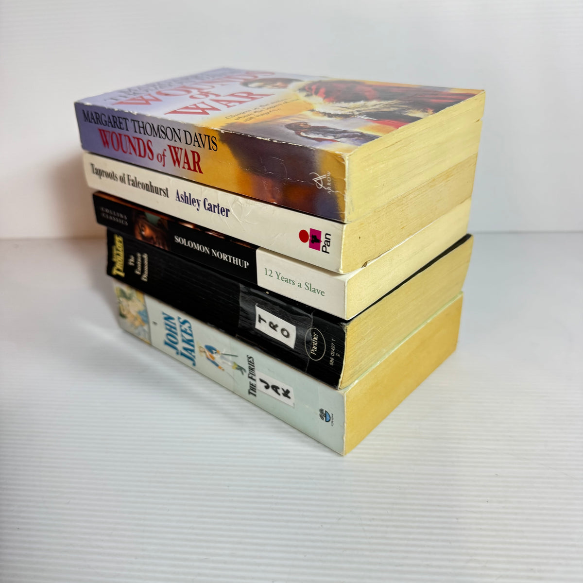 Historical Family Saga Bundle x 5 : Wounds of War - Margaret Thomson Davis, Taproots of Falconhurst - Lance Horner, 12 Years a Slave - Solomon Northup, The Eustance Diamonds - Anthony Trollope, The Furies - John Jakes (3368)