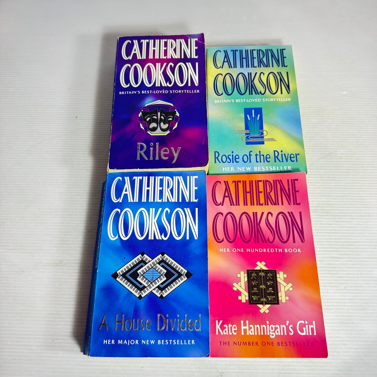 Catherine Cookson Small Paperback Bundle x 4 : Rosie of The River, Kat Hannigan's Girl, Riley, A House Divided (3006)