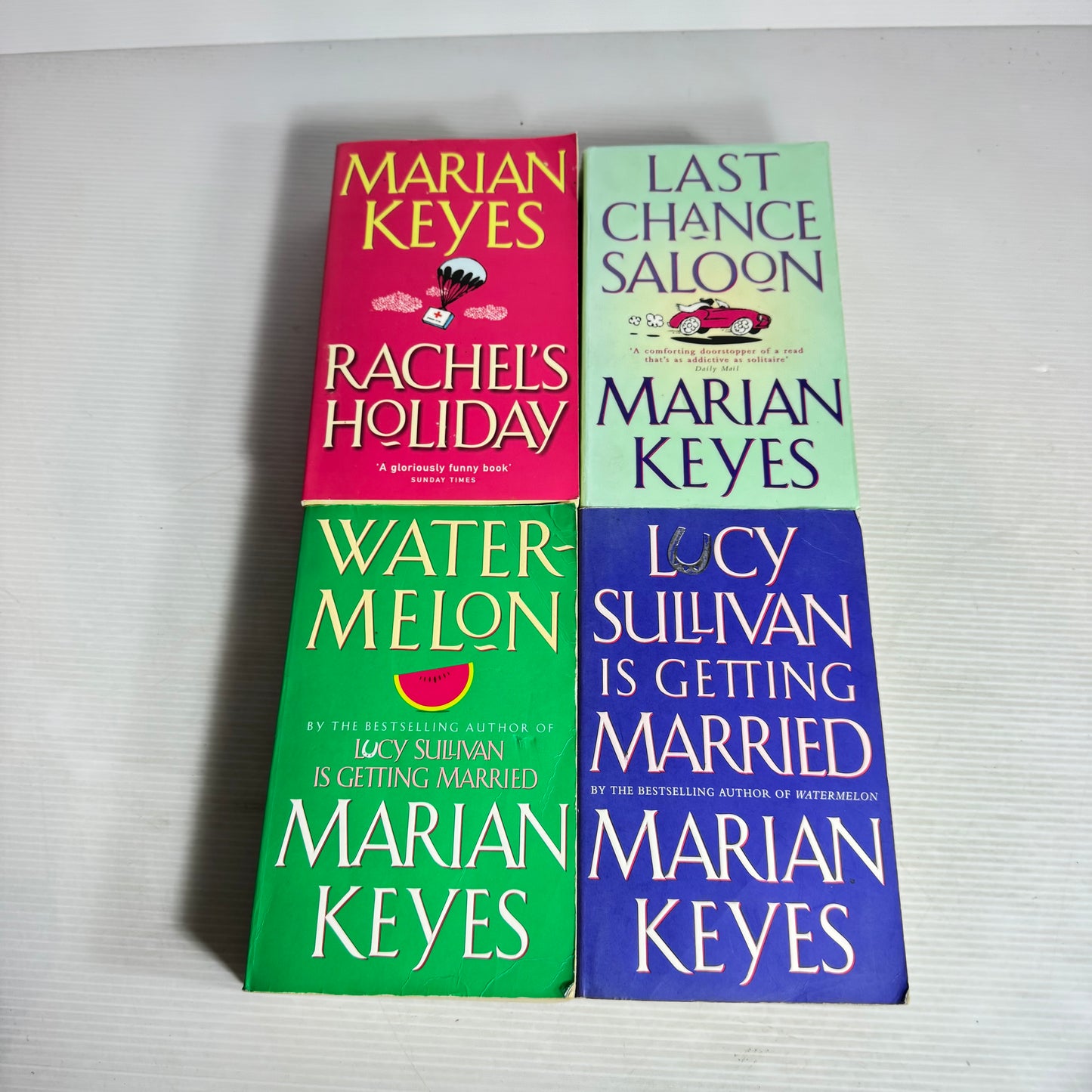 Marian Keyes Book Bundle x 4 : Rachel's Holiday, Last Chance Saloon, Lucy Sullivan Is Getting Married, Water Melon (3039)