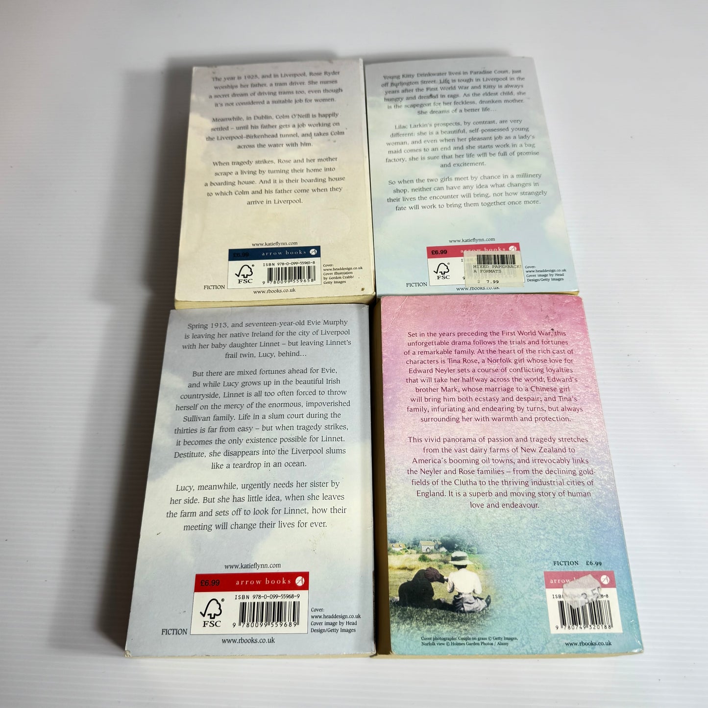 Katie Flynn Book Bundle x 4 : The Rose of Tralee, The Girl from Penny Lane, The Mersey Girls, The Ride (3078)