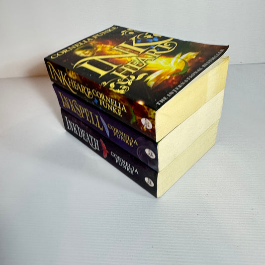 Ink Heat Trilogy Book Bundle x 3 : Ink Hearts, Ink Spell, Ink Death - Cornella Funke (3088)