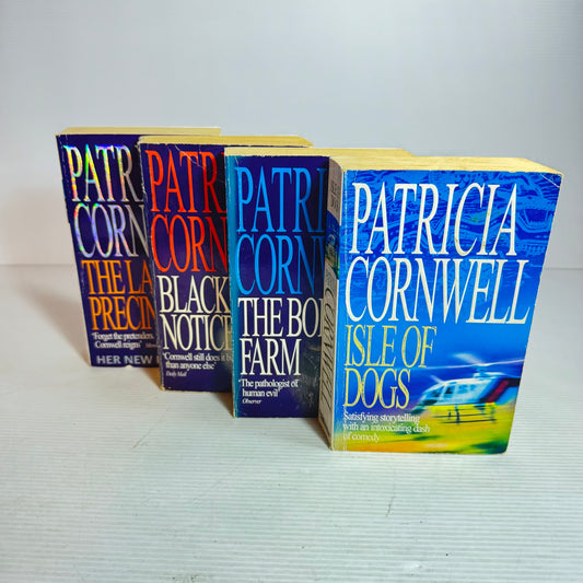 Patricia Cornwell Small Book Bundle x 4 Books : The Body Farm, The Last Precinct, Isle of Dogs, Black Notice(2883)