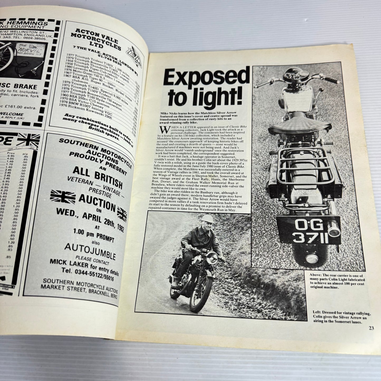 Classic Bike Magazine Book Bundle x 3 : Issues - February/March 1981, July 1981 & April 1982 (Vintage)(2546)