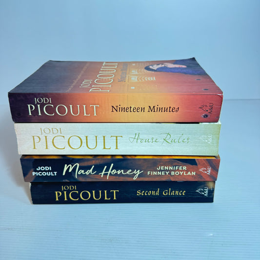 Jodi Picoult Book Bundle x 4 : House Rules, Nineteen Minutes, Second Glance, & Mad Honey(2446)