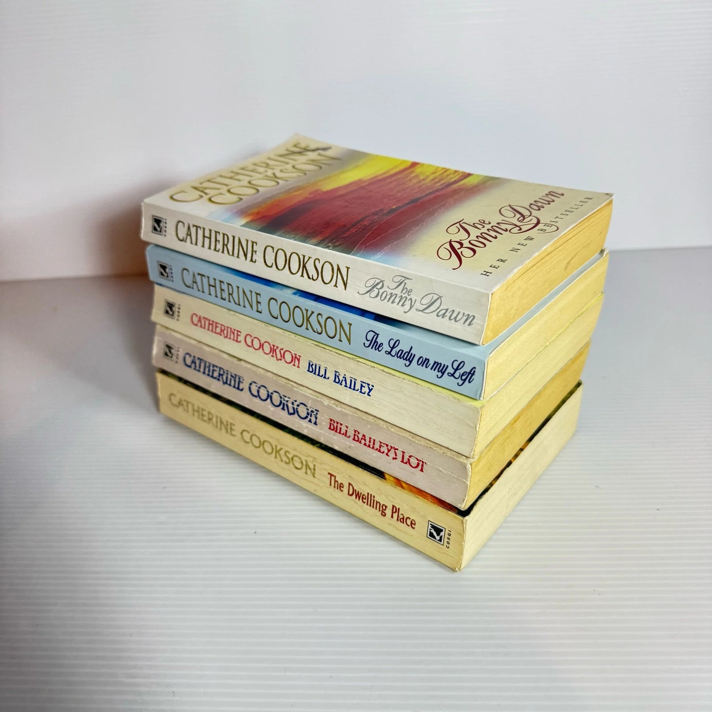 Catherine Cookson Book Bundle x 5 Books : The Bonny Dawn, The Lady on my Left, Bill Bailey, Bill Bailey's Lot & The Dwelling Place, (2242)