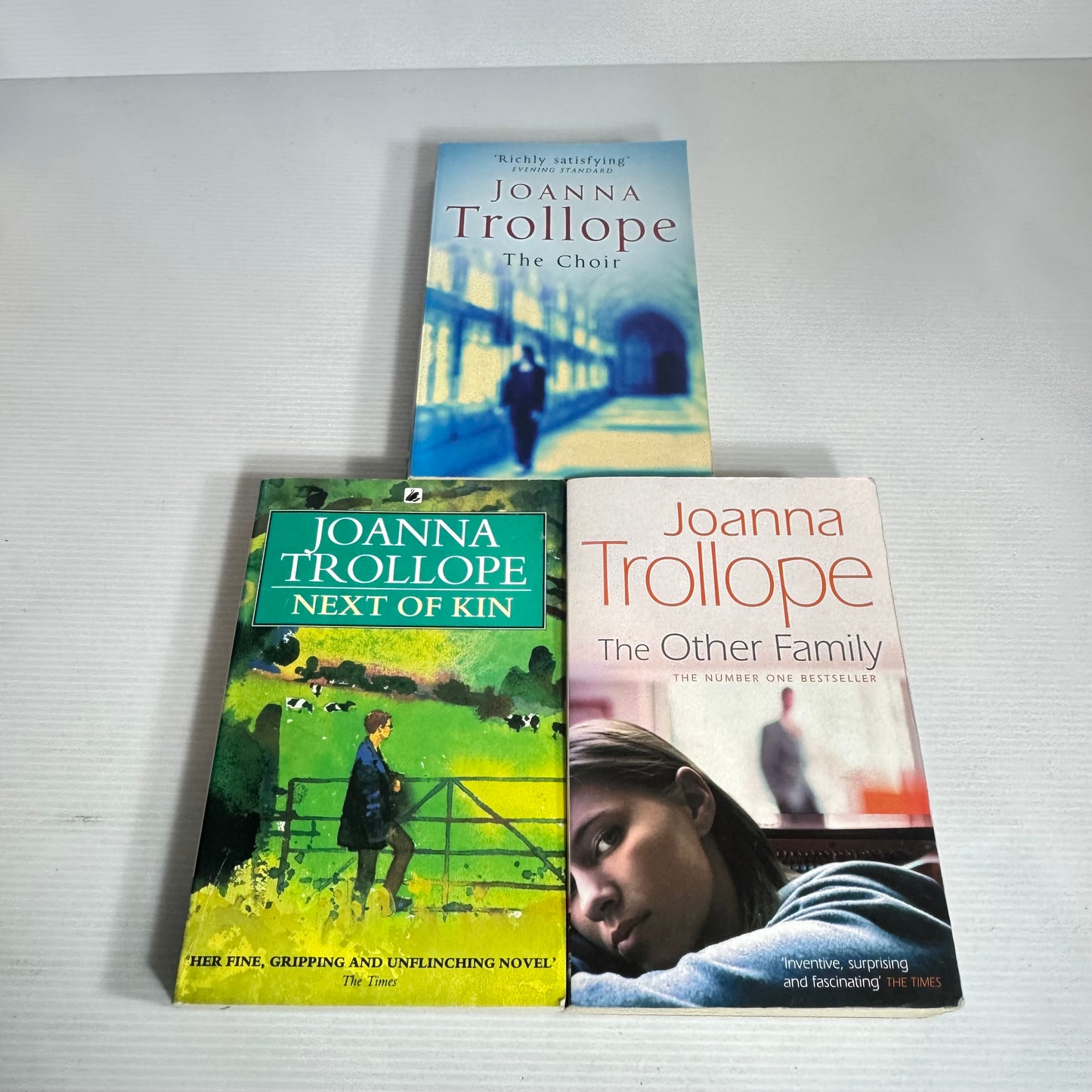 Joanna Trollope Book Bundle x 3 Books : The Choir, Next of Kin, The Other Family (2500)